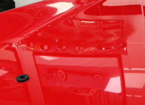 Mirror finished Rally Red painting