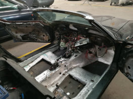Stripping interior for new electric parts
