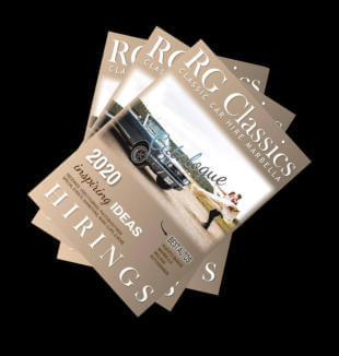 Classic car hire catalogue