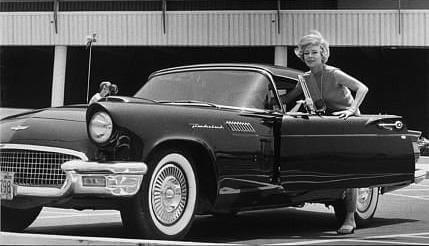 Glynis Johns Ford Thunderbird 1957