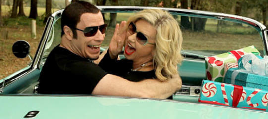 John Travolta & Olivia Newton John Thunderbird 1955